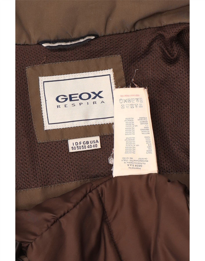 Geox Mens Respira Bomber Jacket UK 40 Grande Poliéster Marrom