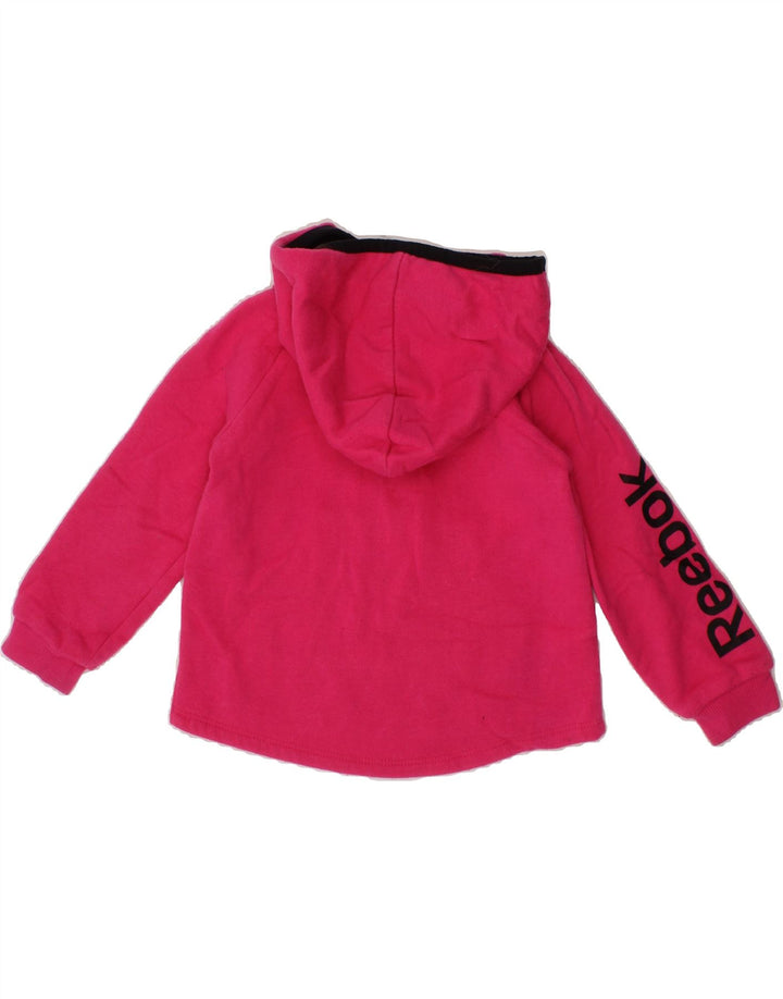 REEBOK Baby Girls Hoodie Jumper 18-24 Months Pink Cotton Vintage Reebok and Second-Hand Reebok from Messina Hembry 
