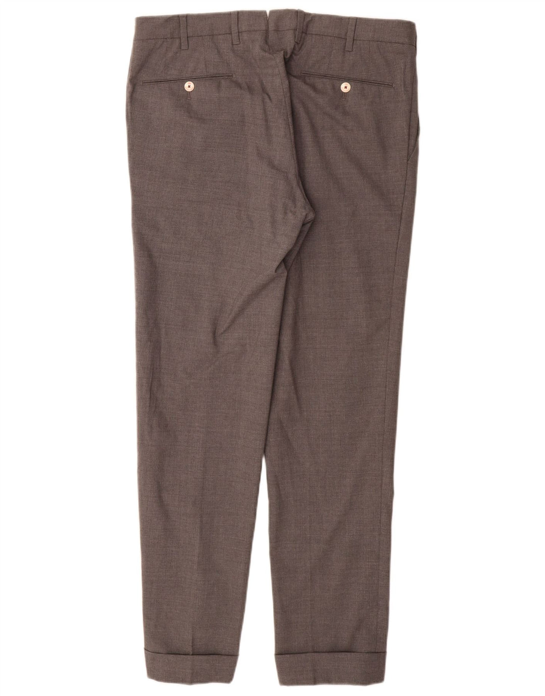 Calça masculina VINTAGE Slim Suit IT 48 Médio W32 L31 Lã Cinza