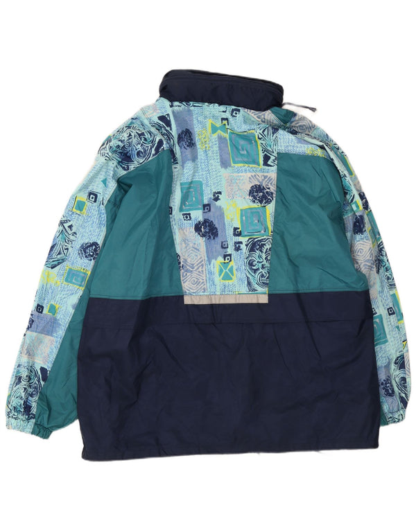 Jaqueta de chuva masculina Shamp UK 42 XL azul marinho poliamida colorblock