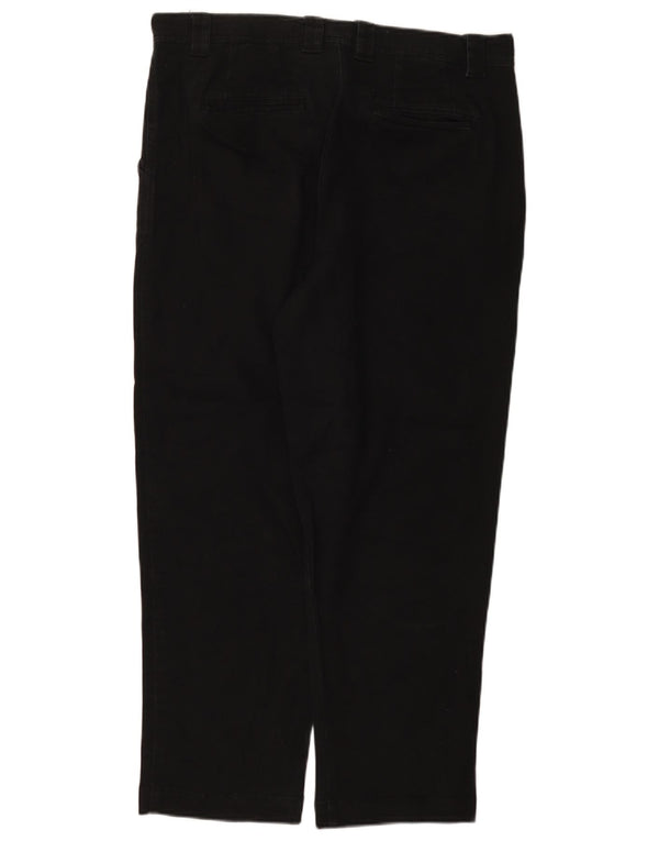 French Connection Mens Tapered Jeans W34 L27 Algodão Preto