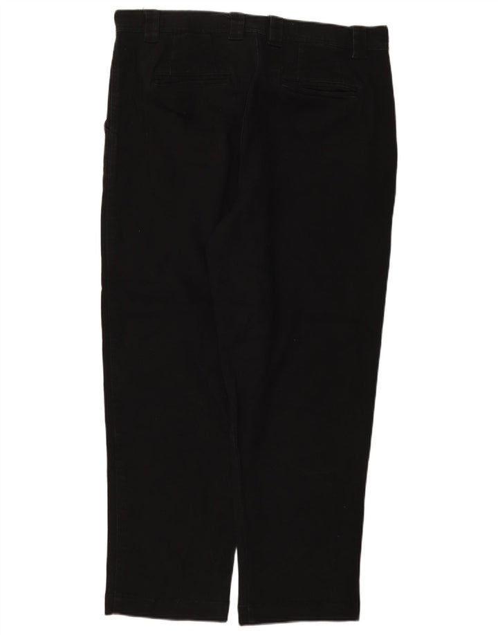 French Connection Mens Tapered Jeans W34 L27 Algodão Preto