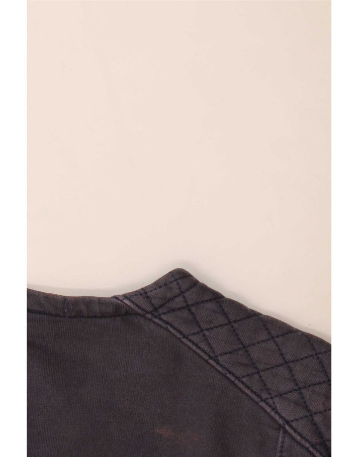 Gap Womens Biker Jacket UK 10 Small Navy Blue Cotton