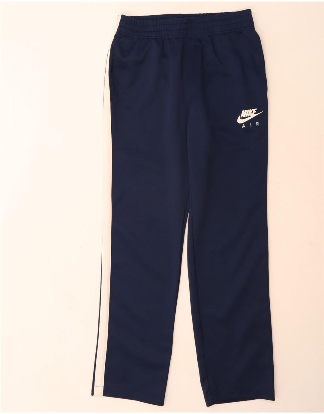 Calça de treino masculina Nike pequena azul marinho colorblock poliéster