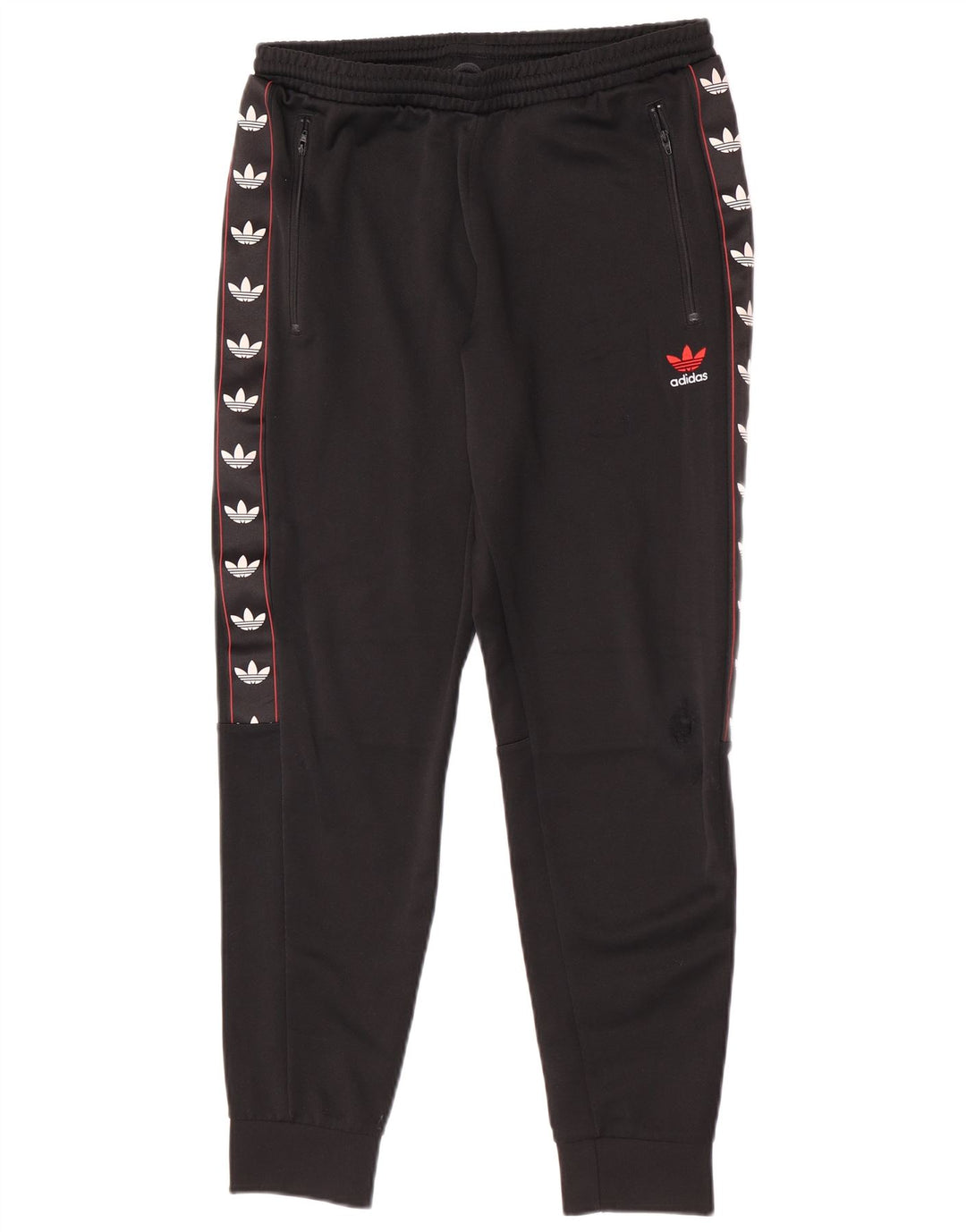 Adidas masculino gráfico calças de treino joggers médio preto colorblock