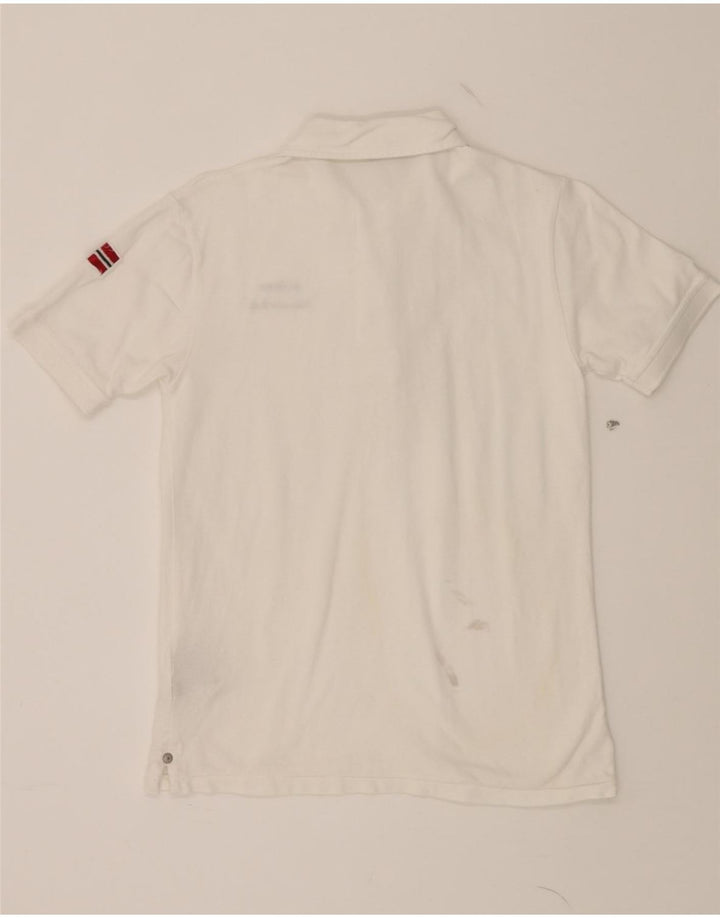 NAPAPIJRI Boys Polo Shirt 13-14 Years White Cotton Vintage Napapijri and Second-Hand Napapijri from Messina Hembry 