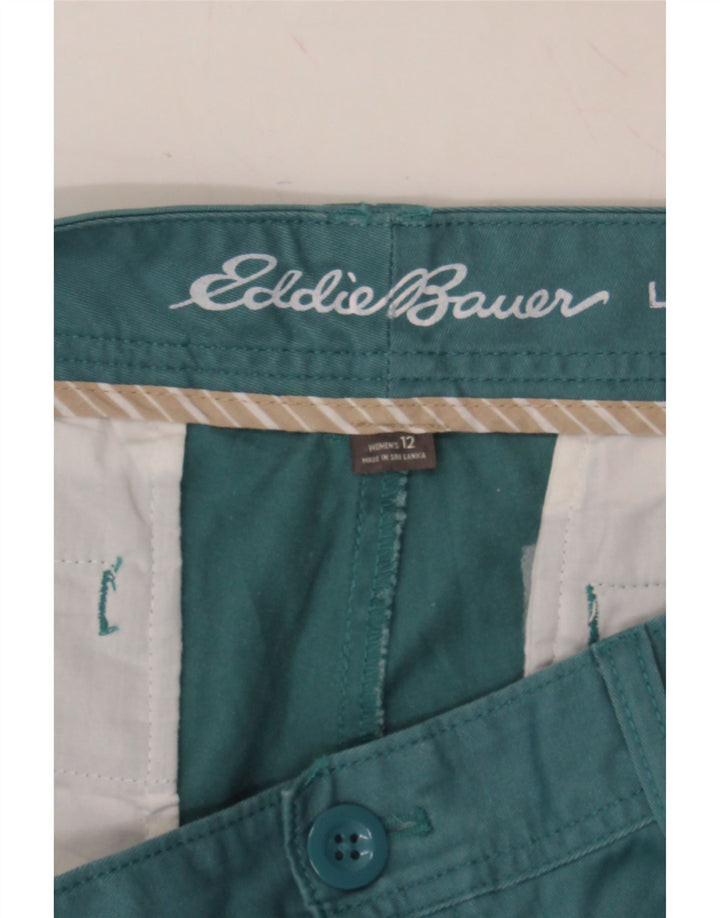 EDDIE BAUER Womens Chino Shorts US 12 Large W34  Green Cotton Vintage Eddie Bauer and Second-Hand Eddie Bauer from Messina Hembry 