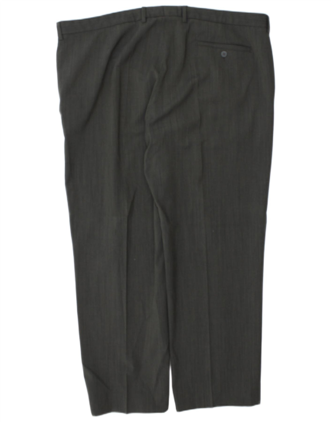 Calça masculina de terno reto Marks & Spencer W44 L30 cinza poliéster