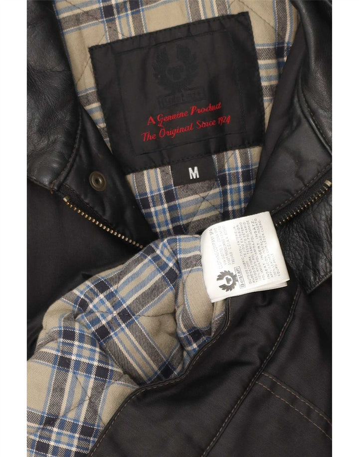 Jaqueta masculina Belstaff Graphic Racer UK 38 médio preto nylon