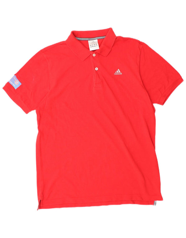Camisa Polo Masculina Adidas Grande Algodão Vermelho