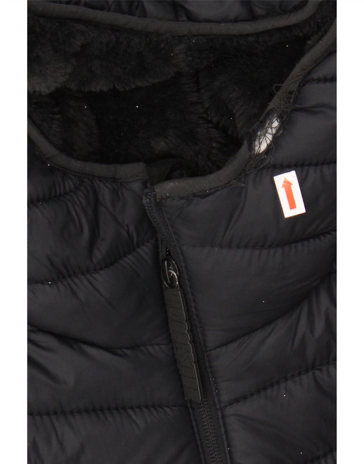 Jaqueta masculina acolchoada com capuz HOLLISTER UK 34 XS nylon preto