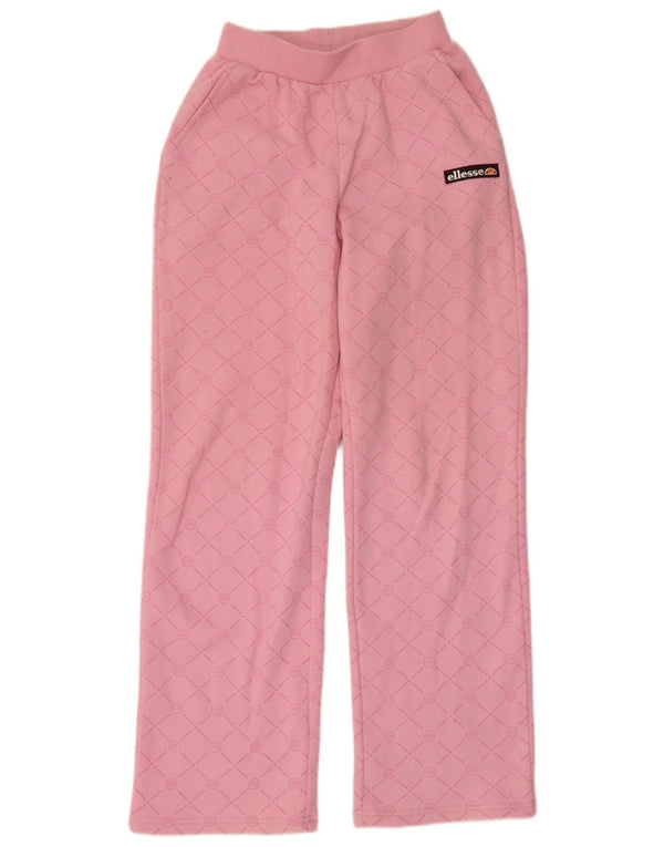 Ellesse Calça feminina cintura alta Reino Unido 10 pequena rosa geométrica