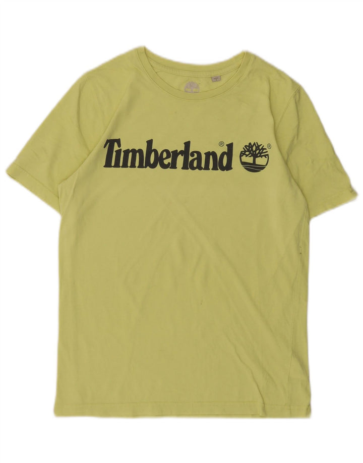 Camiseta gráfica TIMBERLAND para meninos 13-14 anos pequeno algodão verde