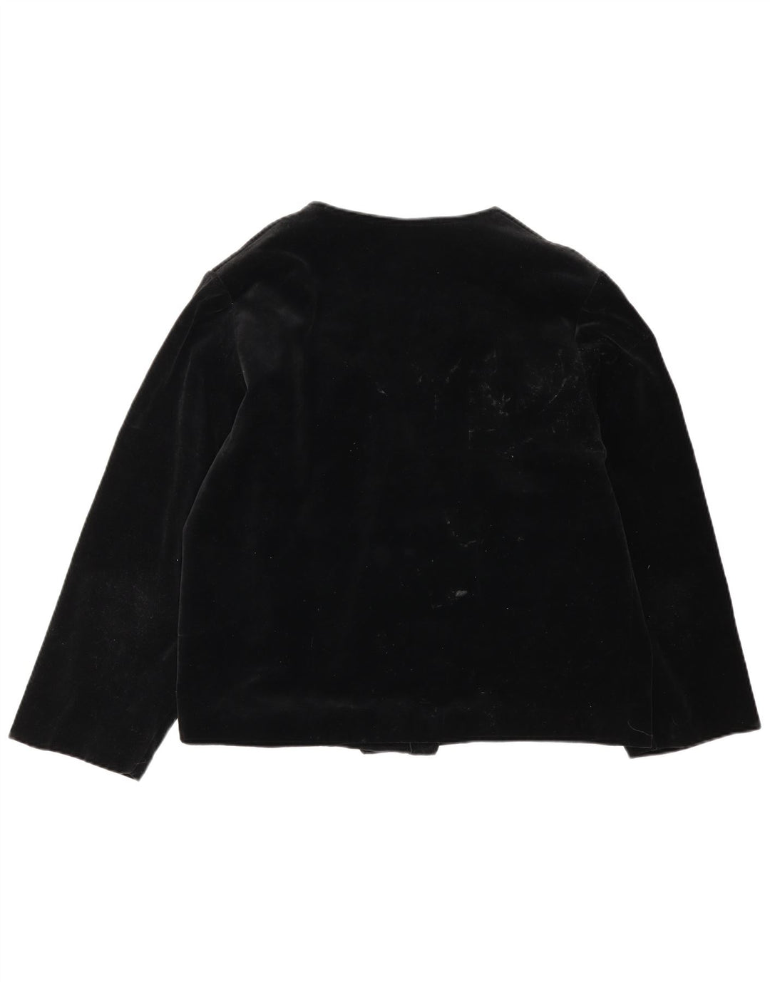 Jaqueta blazer oversized de veludo feminino vintage Reino Unido 14 algodão preto médio