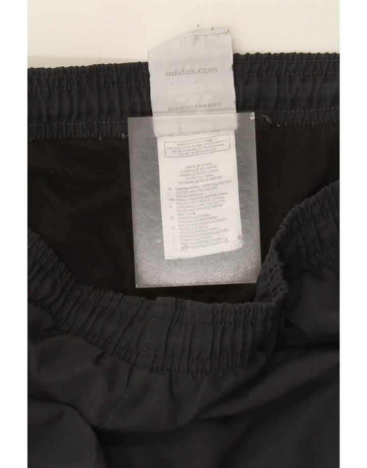 Calça de treino masculina Adidas Joggers grande poliéster cinza