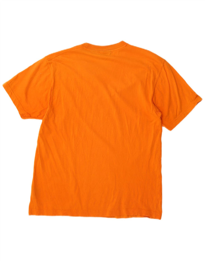 Fila Mens Graphic T-Shirt Top Pequeno Algodão Laranja