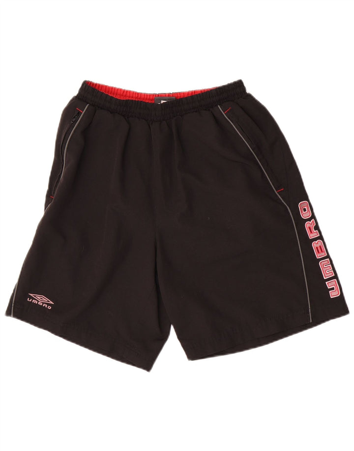 Umbro Mens Graphic Natação Shorts Médio Preto Colourblock Poliéster