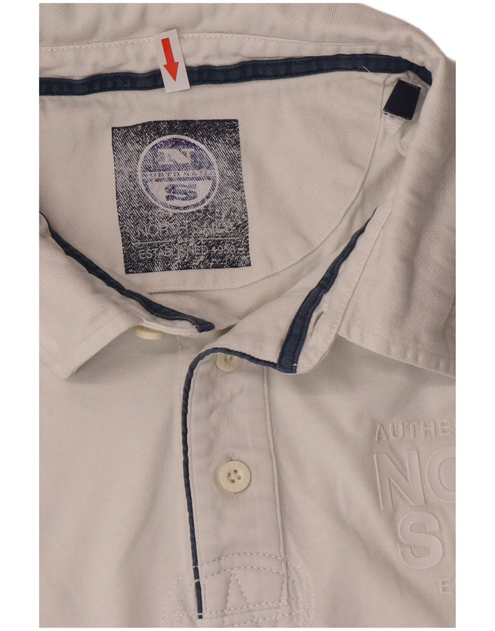 Camisa polo masculina North Sails 2XL algodão branco