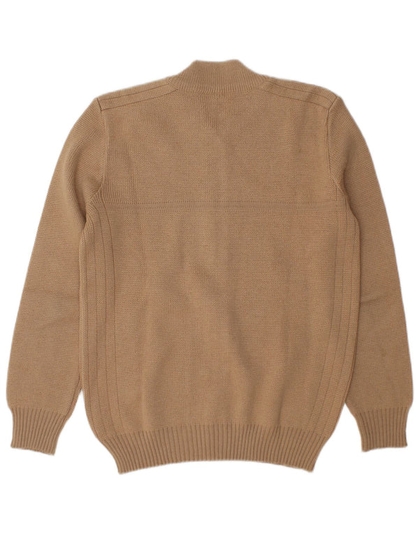 Suéter Cardigan Masculino Vintage Médio Bege