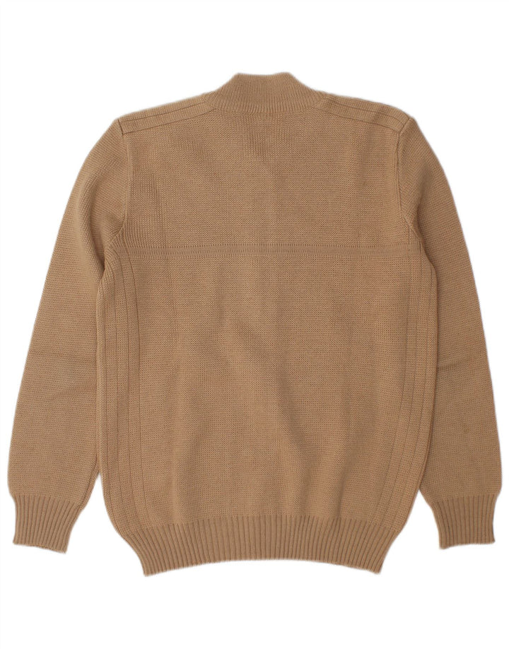 Suéter Cardigan Masculino Vintage Médio Bege
