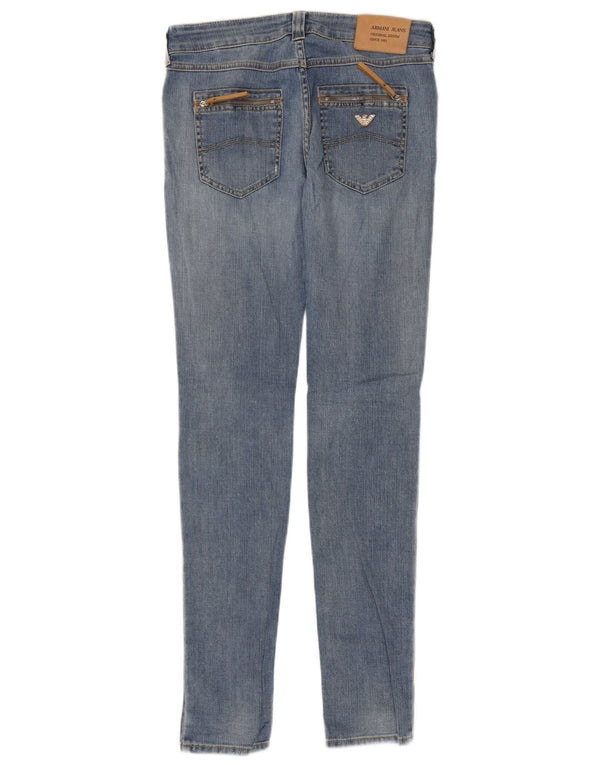 Calça jeans skinny feminina Armani W27 L34 algodão azul