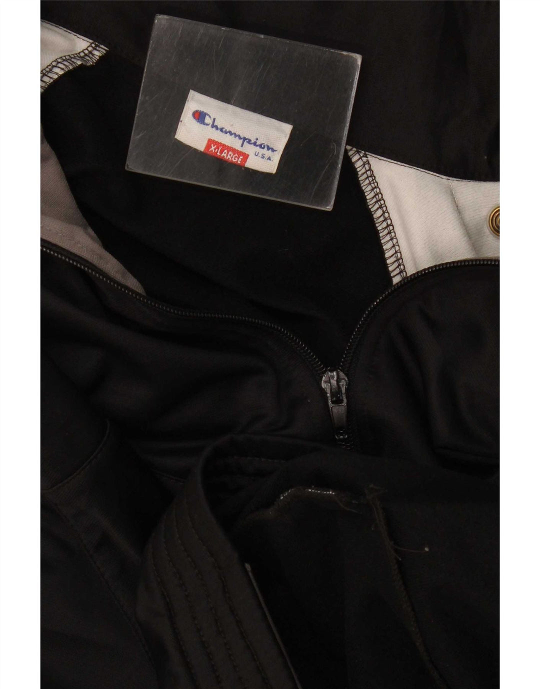 Jaqueta Champion masculina com agasalho gráfico XL preto colorblock