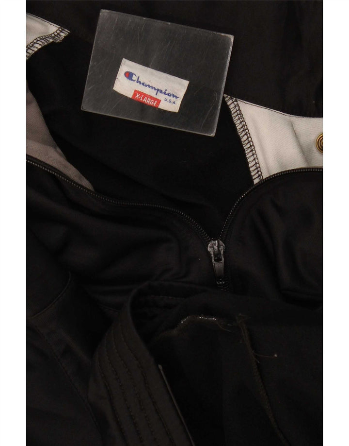 Jaqueta Champion masculina com agasalho gráfico XL preto colorblock