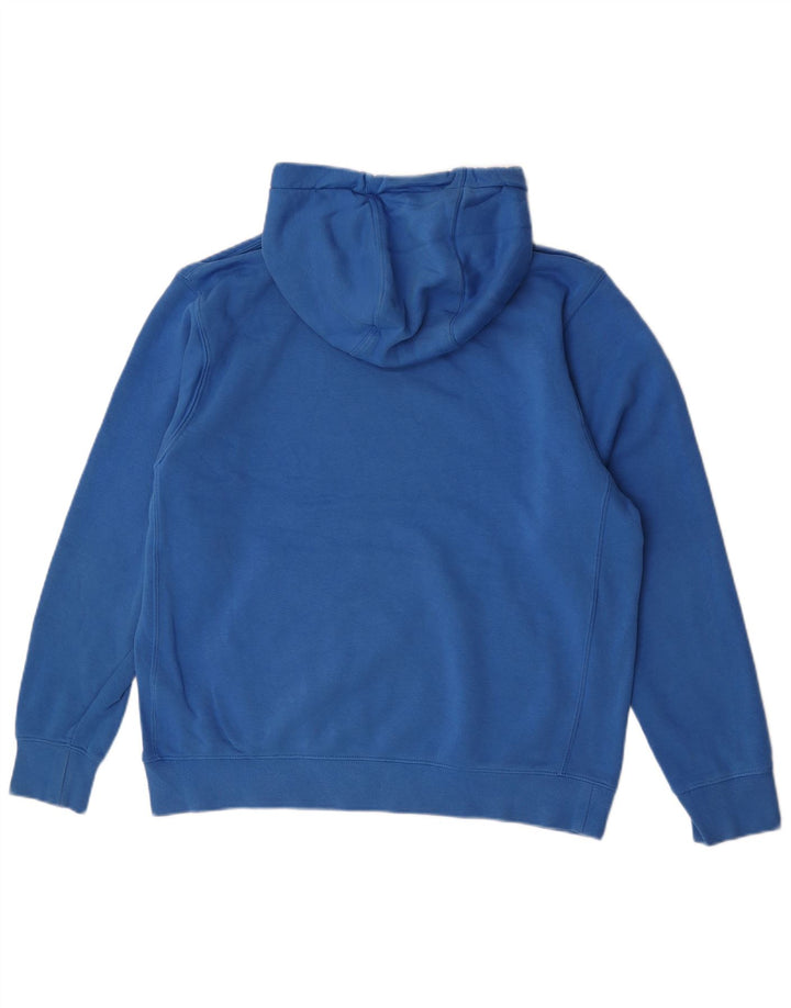 Nike Mens Hoodie Jumper Grande Algodão Azul
