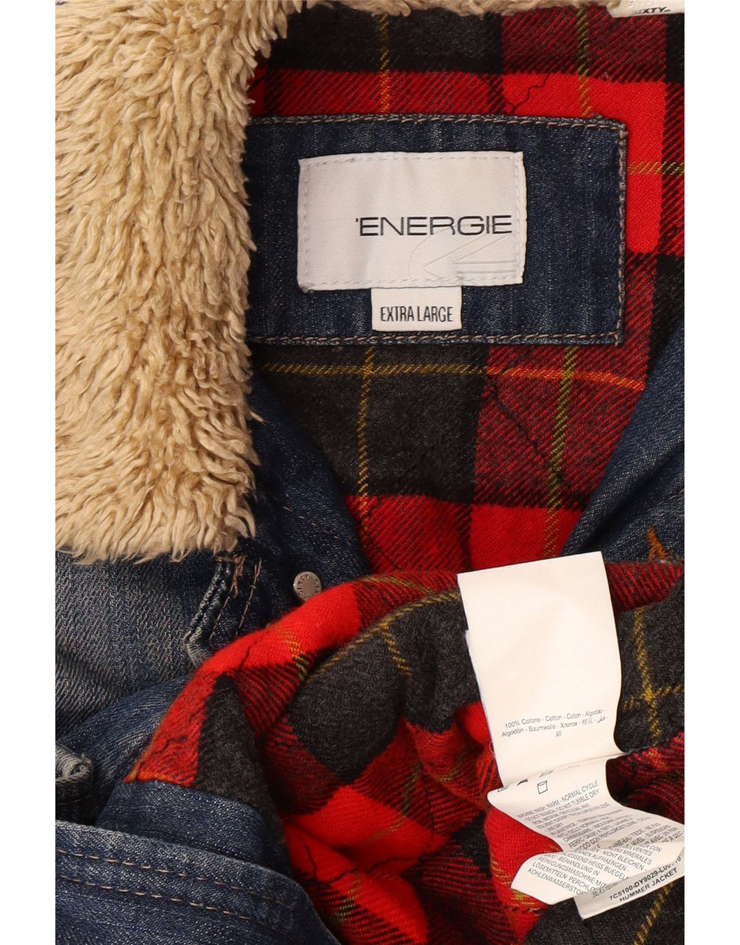 Jaqueta jeans ENERGIE Boys 15-16 anos XL azul algodão