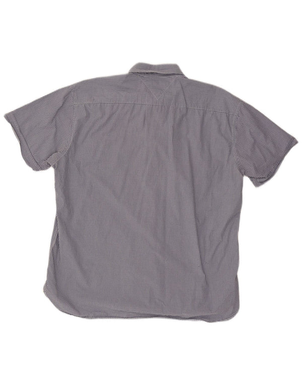 Camisa masculina de manga curta TOMMY HILFIGER 2XL algodão guingão azul