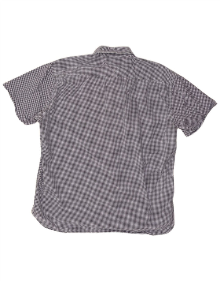 Camisa masculina de manga curta TOMMY HILFIGER 2XL algodão guingão azul