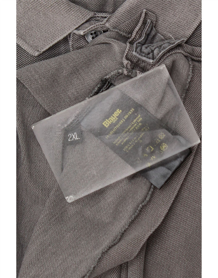 Camisa pólo masculina Blauer 2XL algodão cinza