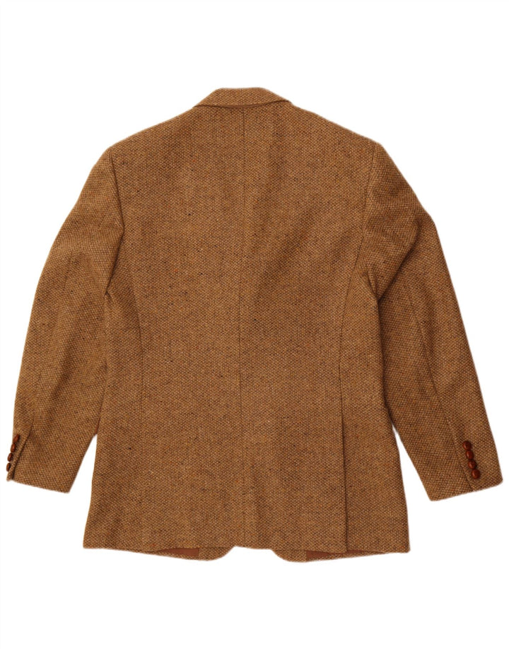 Jaqueta blazer masculina de 3 botões Norton & Wilson IT 50 grande lã marrom