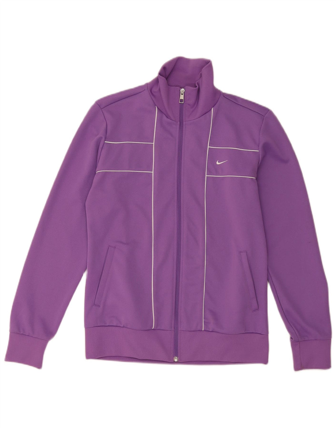 Nike Womens Tracksuit Top Jacket UK 16/18 Grande Roxo Poliéster