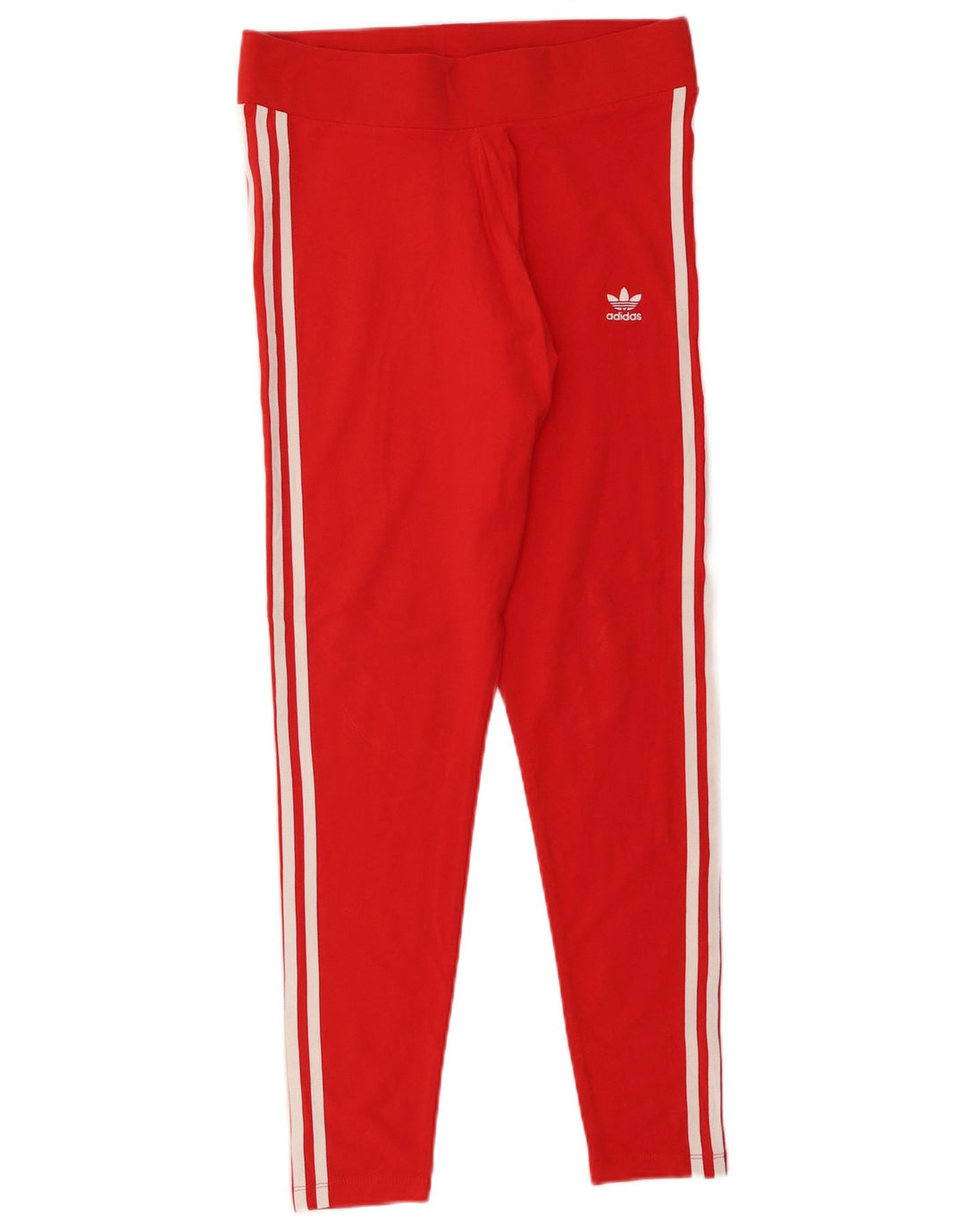 ADIDAS Womens Leggings UK 16 Grande Algodão Vermelho
