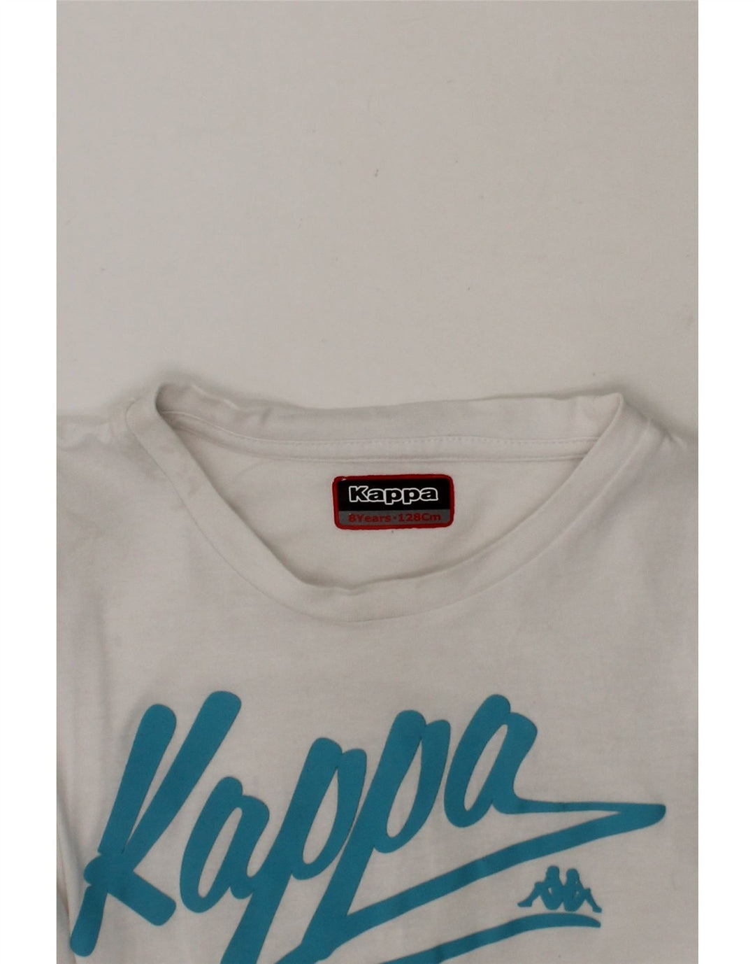 KAPPA Girls Graphic Vest Top 7-8 Years White Vintage Kappa and Second-Hand Kappa from Messina Hembry 