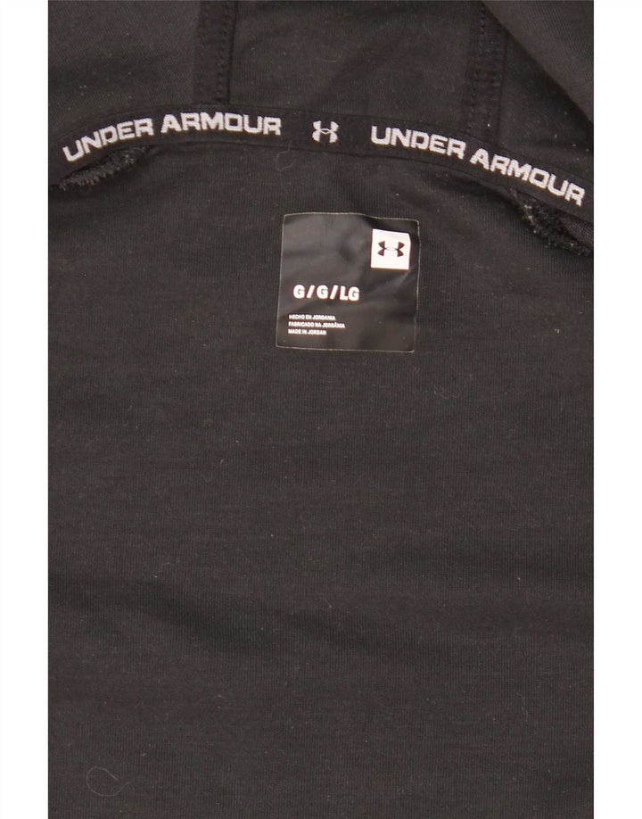 Suéter masculino Under Armour com capuz e zíper grande preto