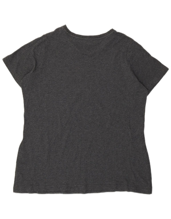 Adidas Camiseta Feminina Graphic Top UK 18 XL Cinza Algodão