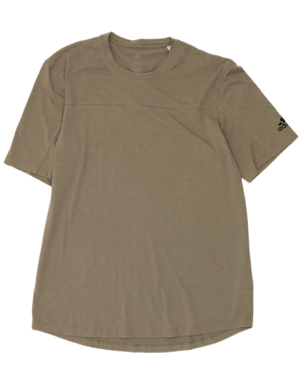 Adidas Mens Aeroready Camiseta Top Grande Poliéster Cáqui