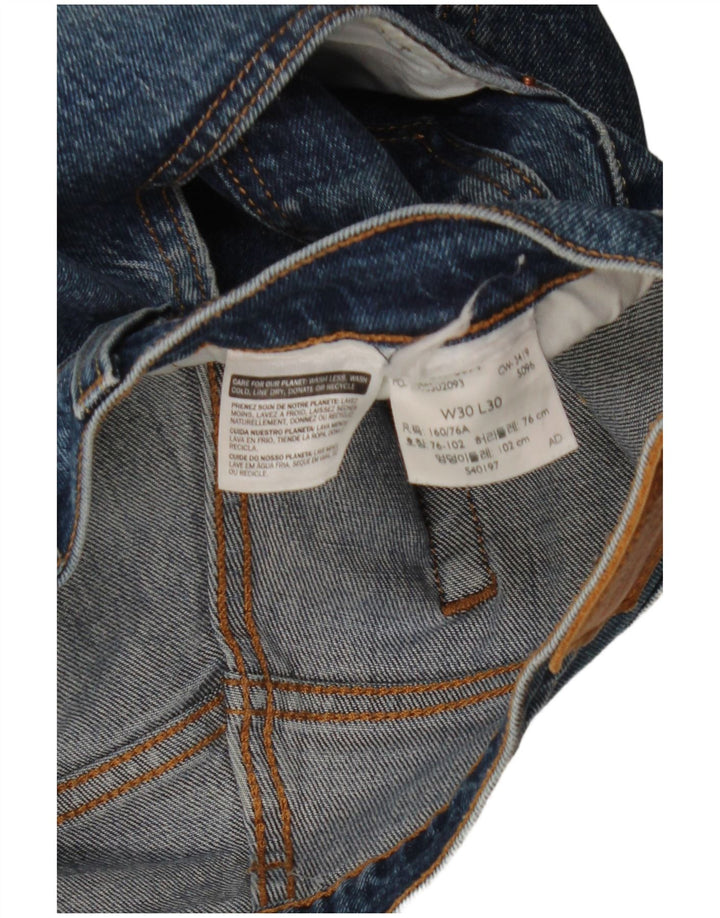 LEVI'S Masculino 501 Shorts Jeans W30 Azul Médio