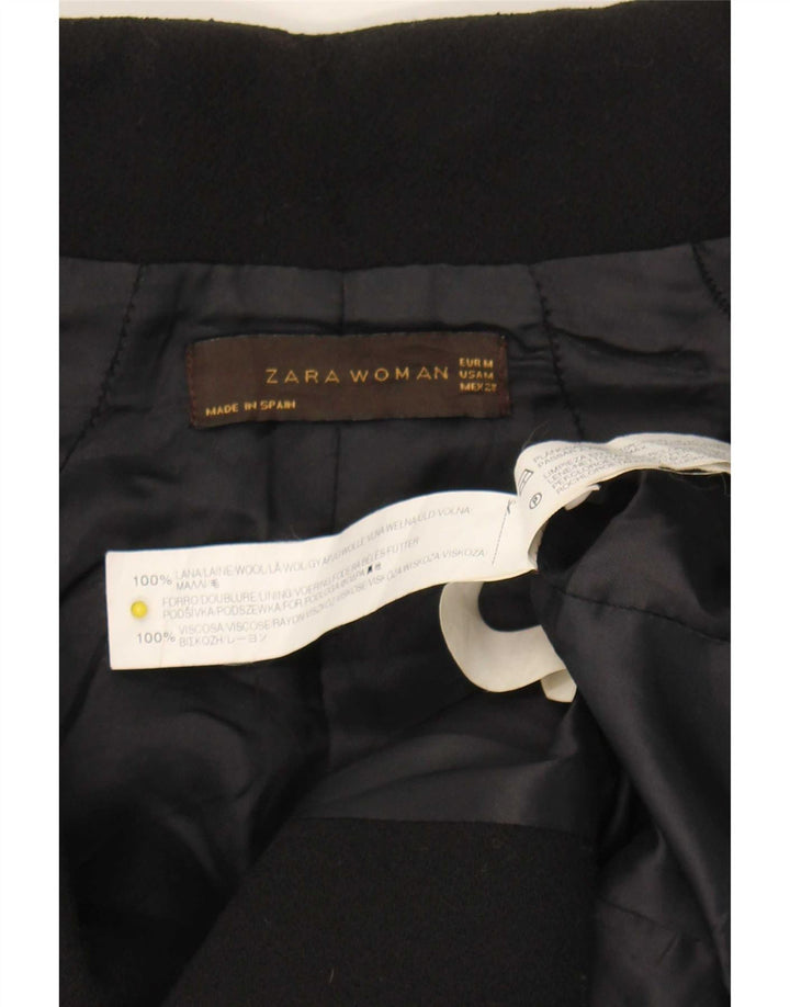 Jaqueta Blazer Feminina Zara Reino Unido 12 Lã Preta Média