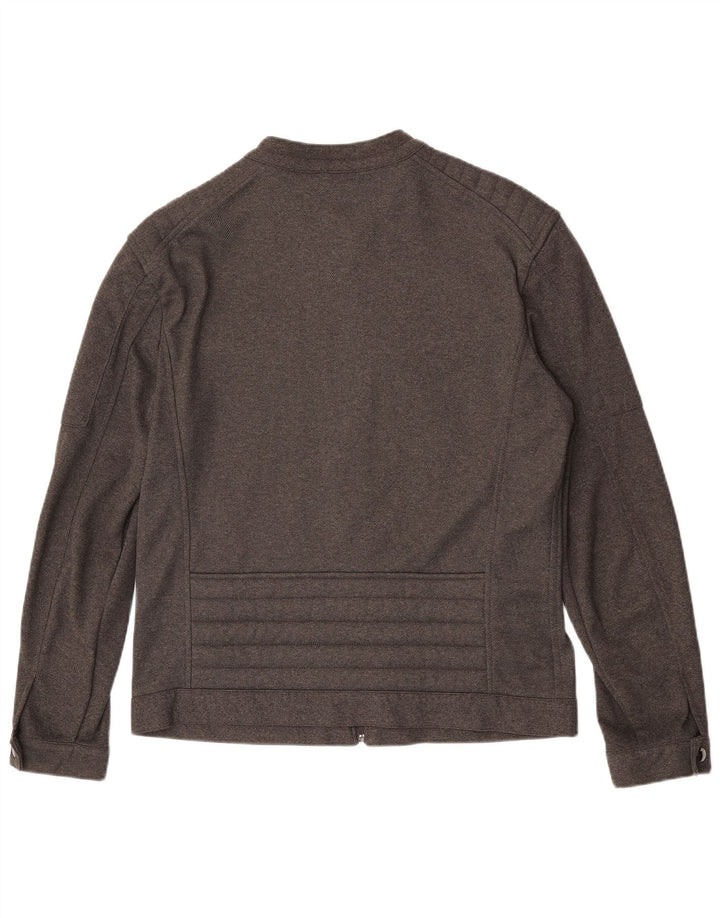 Jaqueta bomber Zara masculina com zíper acolchoado Reino Unido 40 grande cinza