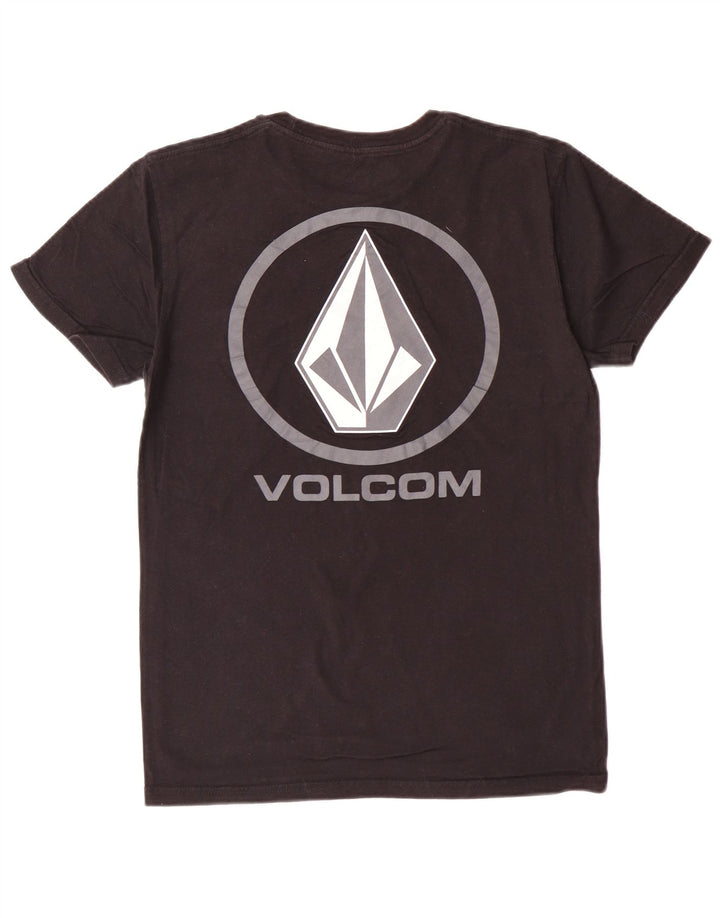 Camiseta gráfica masculina VOLCOM top pequeno algodão preto