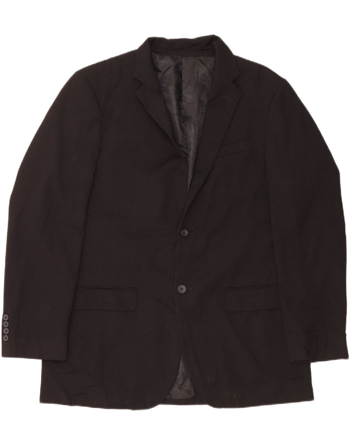 Jaqueta blazer masculina DOCKERS com 2 botões UK 42 XL preto poliéster