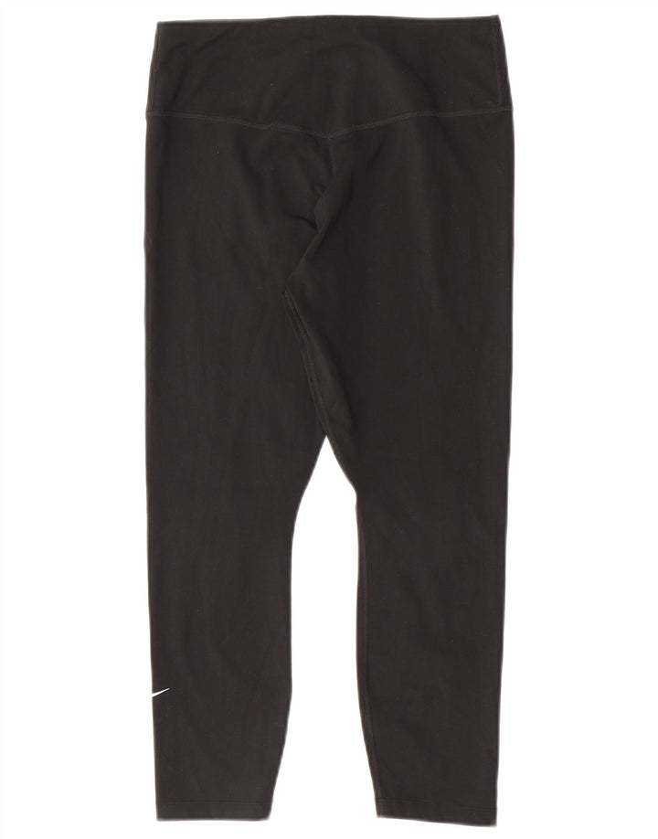 Leggings Nike Dri Fit Capri UK 12 Médio Preto Poliéster