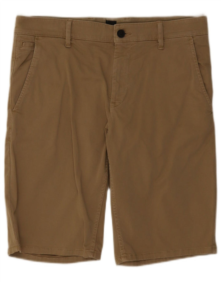 Hugo Boss Mens Chino Shorts W32 Médio Algodão Marrom