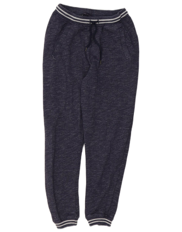 Calça de treino feminina Marks & Spencer Joggers UK 8 pequena azul marinho
