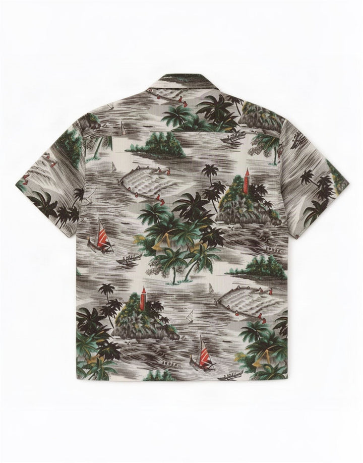 Camisa masculina de manga curta Kennington grande havaiana multicolorida