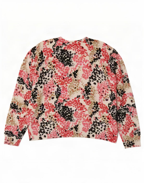 Suéter cardigã feminino Marks & Spencer UK 20 2XL bege manchado