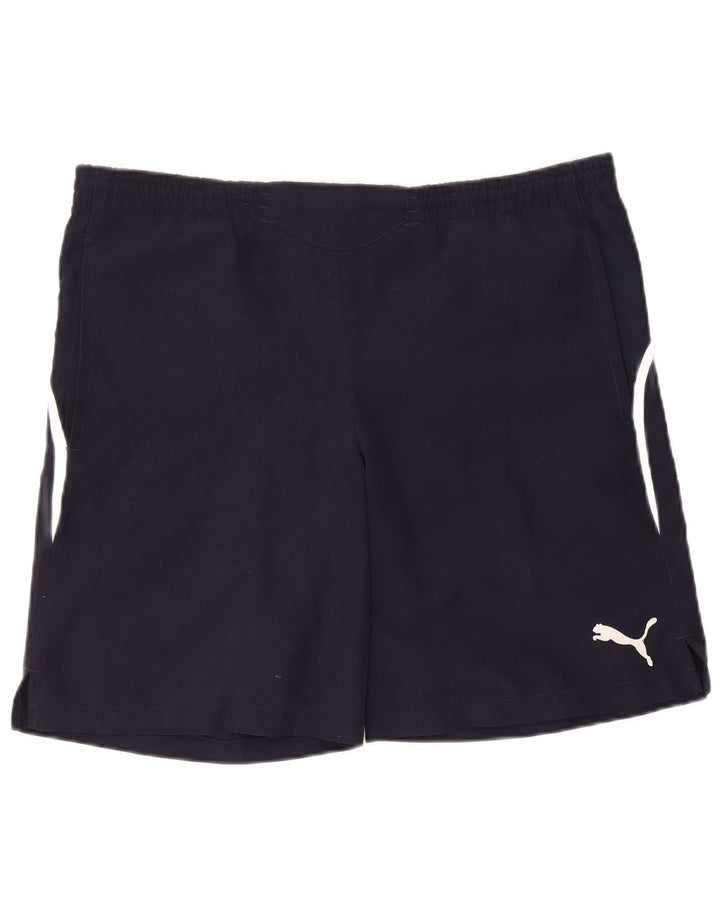 Shorts esportivos masculinos PUMA médio azul marinho poliéster